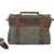 Y-DOUBLE Vintage Messenger Bag Umhängetasche Aktentasche Schultertasche 14 Zoll Laptoptasche Notebooktasche aus Canvas und Leder