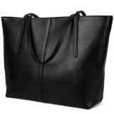 Yaluxe Damen einfach echtes Leder Henkeltasche elegant Handtasche Schultertasche