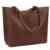 Yaluxe Damen gross Capacity Crazy Horse Leder Shopper Schultertasche