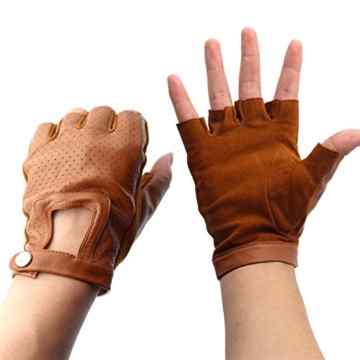 Yodensity Damen Handschuhe Fahrrad Halb Finger Handschuhe Trainings Fitness PU Outdoor Sporthandschuhe
