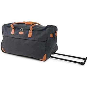 ZEARO Damen/Herren Reisetasche mit 2 Rollen Reisekoffer Leder Look Reisetrolley Sporttasche Trolly Tasche XXL