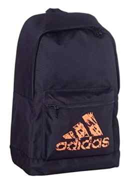 adidas Sports Bag Rucksack 30 x 45 x 17 cm SCHWARZ NEON ORANGE SOLAR FLASH Original Backpack Schulrucksack Tasche Sporttasche