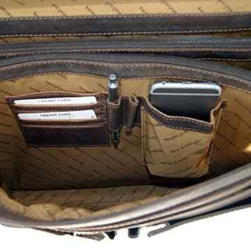 Aktentasche – Lehrertasche – Laptoptasche DARWIN aus braunem Leder – BARON of MALTZAHN -