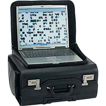 Alassio Pilotenkoffer SAN REMO mit Laptopfach und zwei Seitentaschen Lederimitat schwarz 45030 -