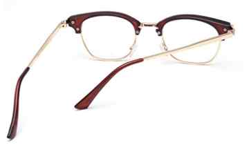 ALWAYSUV Brillenfassung Metal-Bügel Klassische Brille Clear Lens Glasses Retro Brillen Fashion Glasses -