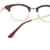 ALWAYSUV Brillenfassung Metal-Bügel Klassische Brille Clear Lens Glasses Retro Brillen Fashion Glasses -