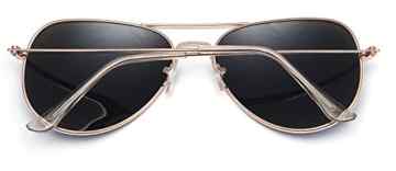 ALWAYSUV Unisex Aviator Spiegel Polarisierte Linse Metall Rahme Metall-Bügel Piloten Sonnenbrillen -
