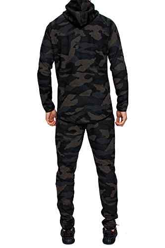 Amaci&Sons Camouflage Herren Sportanzug Jogginganzug Trainingsanzug Sporthose+Hoodie 1007 -