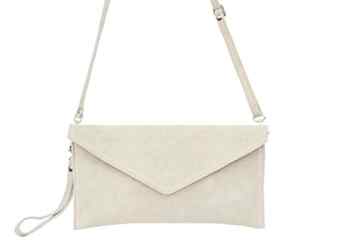 AMBRA Moda Damen Wildleder Envelope Clutch Abendtasche Partytasche Handschlaufe Suede Handgelenktasche Schultertasche Umhaengtasche Unterarmtasche Damentasche Veloursleder WL801 -