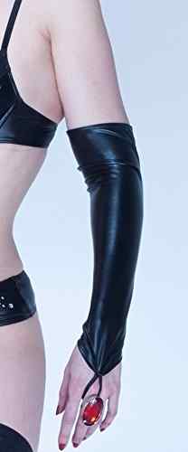 Armstulpen, Wetlook schwarz, von Patrice Catanzaro -