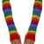 Armwärmer mit Regenbogen Streifen -