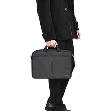 Arvok 15 15,6 16 Zoll Laptop Aktentasche Schultertaschen Wasser-beständiger glatt Gewebe Hülle mit Griff / Gurt/ Notebook Computer Ultrabook Messenger-Tasche Tragetasche Für Acer / Asus / Dell / Lenovo, Grau -