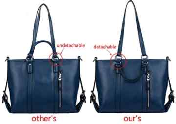 Ausverkauf-Yaluxe Damen Leder Laptop Arbeit Shopper Shopping Schultertasche -