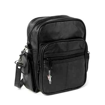 Bag Street Unisex Schultertaschen, 5 liters, schwarz, 0705C -