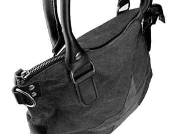 bag2basics Canvastasche mit Sternendruck | Made in Italy | Umhängetasche „Ibiza II“ diverse Farben -