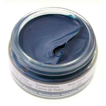 bama Leder Pflegecreme Ledercreme im Glastiegel – Inhalt 50ml JEANSBLAU