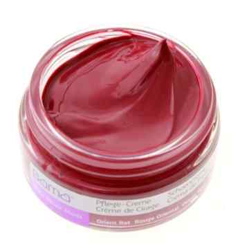 bama Leder Pflegecreme Ledercreme im Glastiegel – Inhalt 50ml, Orientrot -