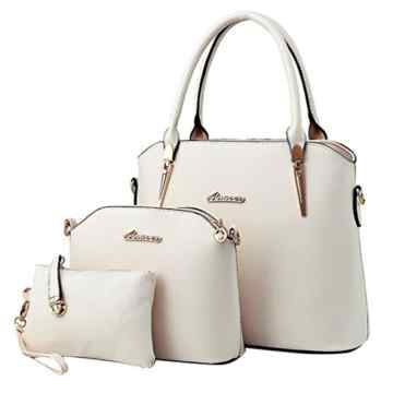 Baymate Damen Elegant Leder Handtaschen Schulter Beuteltote Schultaschen Hobo Set -