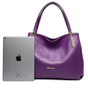 BOSTANTEN Damen Ledertasche Handtasche Shopper Schultertasche -