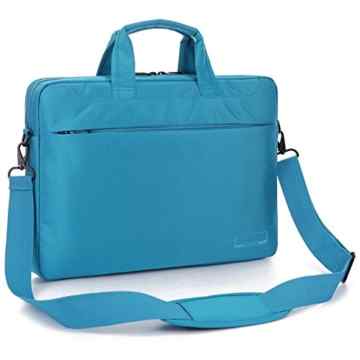 BRINCH 15,6 Zoll Oxford Gewebe Laptoptasche Messenger Bag Umhängetasche Schulterhülle Aktentasche Henkeltasche für 15 – 15,6 Zoll Laptop/ Notebook/ MacBook/ Chromebook Computer mit Schulterriemen und Griffe,Blau -