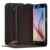 bugatti FlipCover Amsterdam – exklusive Echtleder-Tasche für Samsung Galaxy S6 in braun [Handarbeit | Magnetverschluss | Logoprägung] – 08758 -
