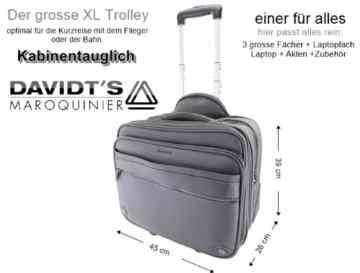 Business Trolley Laptop Tasche Pilotenkoffer Boardcase -