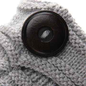 Butterme Unisex Winter Gestrickte Fingerlose Armstulpen Warm Strick Handschuhe Pulswärmer Handstulpen Armwärmer Stulpen für Damen Herren tiefen Tief Grau -