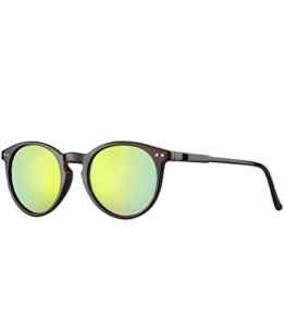 caripe Damen Herren Retro runde Vintage Sonnenbrille