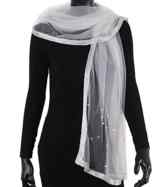 caripe eleganter transparenter Damen Schal Stola Strass Perlen Glitzer – dukar