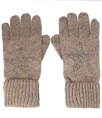 caripe Strick Handschuhe Strickhandschuhe Strass Nieten Stern -df55 -