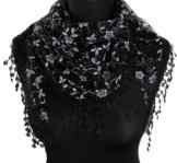 caripe zartes Dreieckstuch Halstuch Schal Blumen Glitzer – glittra -