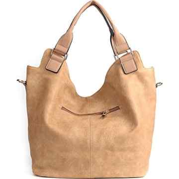 CASELAND Damen Schultertasche Henkeltaschen für Frauen PU Leder Tote Damen Henkeltasche Grosse Kapazität Hobo Henkeltaschen (L:31CM * H:36CM * W:15CM) -