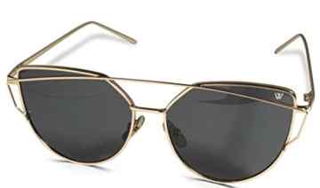 Cateye Sonnenbrille in gold / rosa verspiegelt UV400 retro vintage Katzenaugen Mode Fahsion Metallrahmen Sunglasses classic – Whatever® -