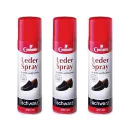 Centralin Lederspray, Imprägnierspray für Leder, schwarz (3x250ml Dose) -