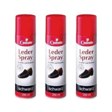 Centralin Lederspray, Imprägnierspray für Leder, schwarz (3x250ml Dose) -