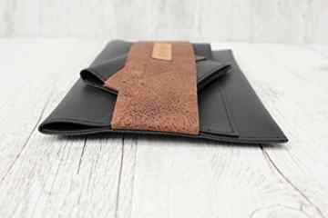 Clutch KORK schwarz braun -