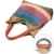 Coofit Damen Mädchen Handtasche Umhängetasche Schultasche Leinwand Multifunktion mit Schulterträger (colorful 01) -