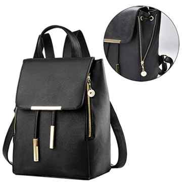 Coofit Damen Rucksack Umhängetasche Schulrucksäcke Leder Reise Daypacks Tasche Schulranzen -