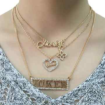 CosDaddy ® Engagement Multilayer Necklace Joker Style Halskette Alloy Pendant -