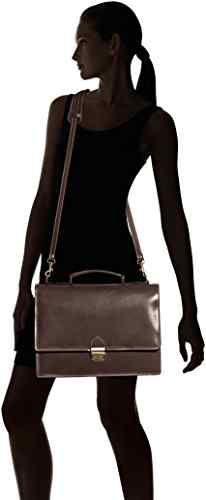 CTM Working Man Aktentasche, 24 Stunden am 38x28x12cm echtes Leder -