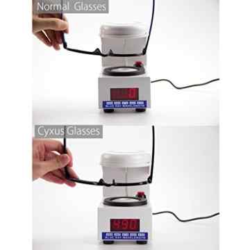 Cyxus Block blaues Licht [Transparent-Objektiv] Black Frame Vintage Brillen, Anti Glare Fatigue -