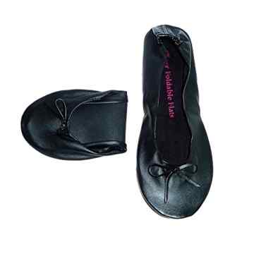 Damen Ballerinas – faltbare Ballerinas MIT AUSFALTBARER HANDTASCHE – Großartig für Hochzeiten Bräute Brautpartys, Brautjungpfern schuhe Ausfaltbare Handtasche um High Heels zu tragen – Black Ballerinas – Beste TRAGBARE Reise SCHUHE faltbare Ballerinas – Garantierter Komfort -