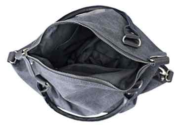 Damen FASHION Handtasche Sterne Canvas TOP TREND Tragetasche -