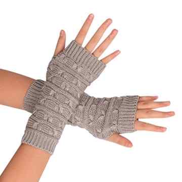 Damen-Handschuh, Sannysis Gestrickte Fingerhohl Warm Fäustlinge -