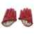 Damen Handschuhe Leder Fünf-Finger Halb Palm -