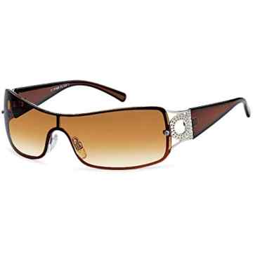Damen Sonnen Monoscheiben Brille Sonnenbrillen Retro Aviator B551 -