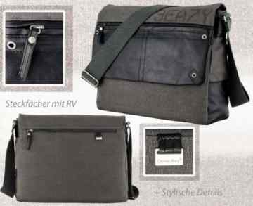 DANIEL RAY Umhängetasche NEVADA L Schultertasche Laptop Tasche Anthrazit -