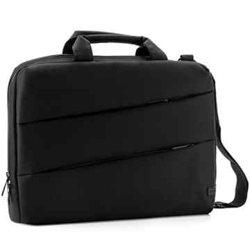 deleyCON Notebooktasche für Notebook / Laptop bis 13,3″ (33,7cm) – Tasche/Hülle aus robustem Polyester mit Zubehörfächern und verstärkten Polsterwänden – schwarz