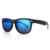 Distressed Blues Matt matte Sonnenbrille im Retro Wayfarer Stil 80er -