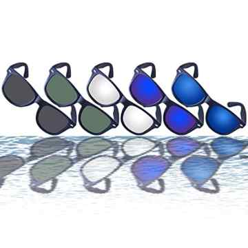 Dollger Klassische polarisierte Wayfarer Sonnenbrille Horn umrandeten Rahmen Spiegel Objektiv -